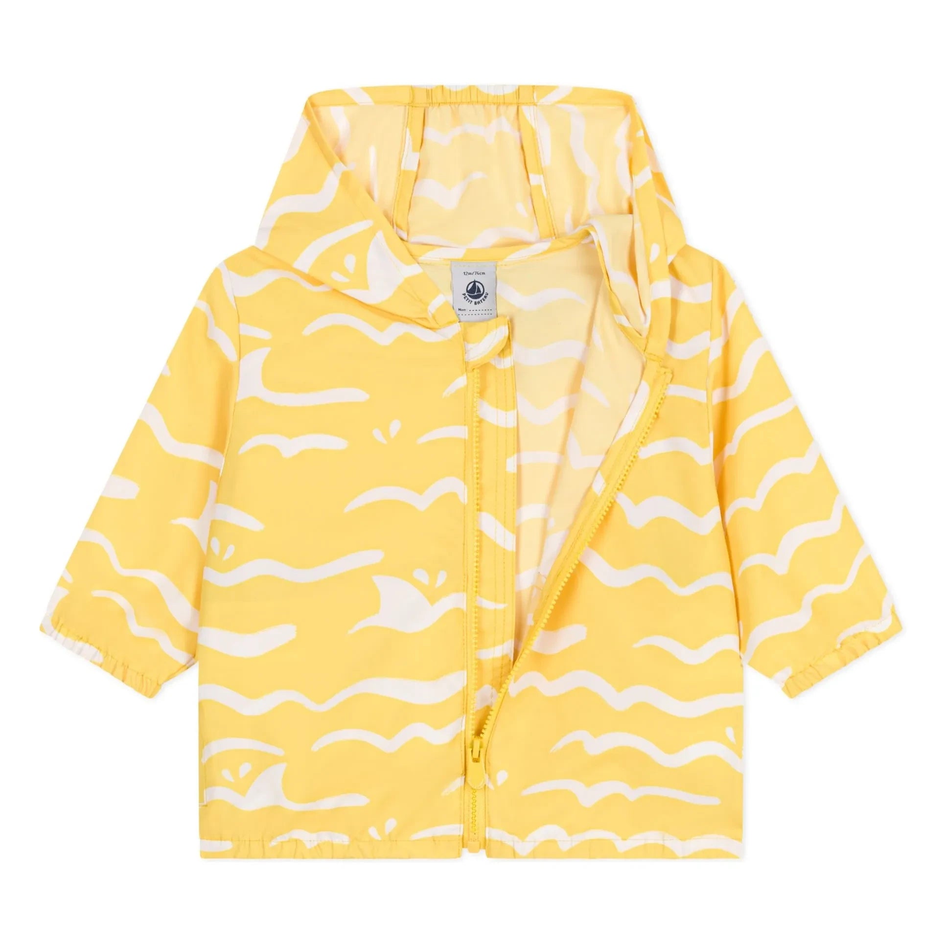 Petit Bateau - Chaqueta de fibra reciclada Barcelle | Mostaza
