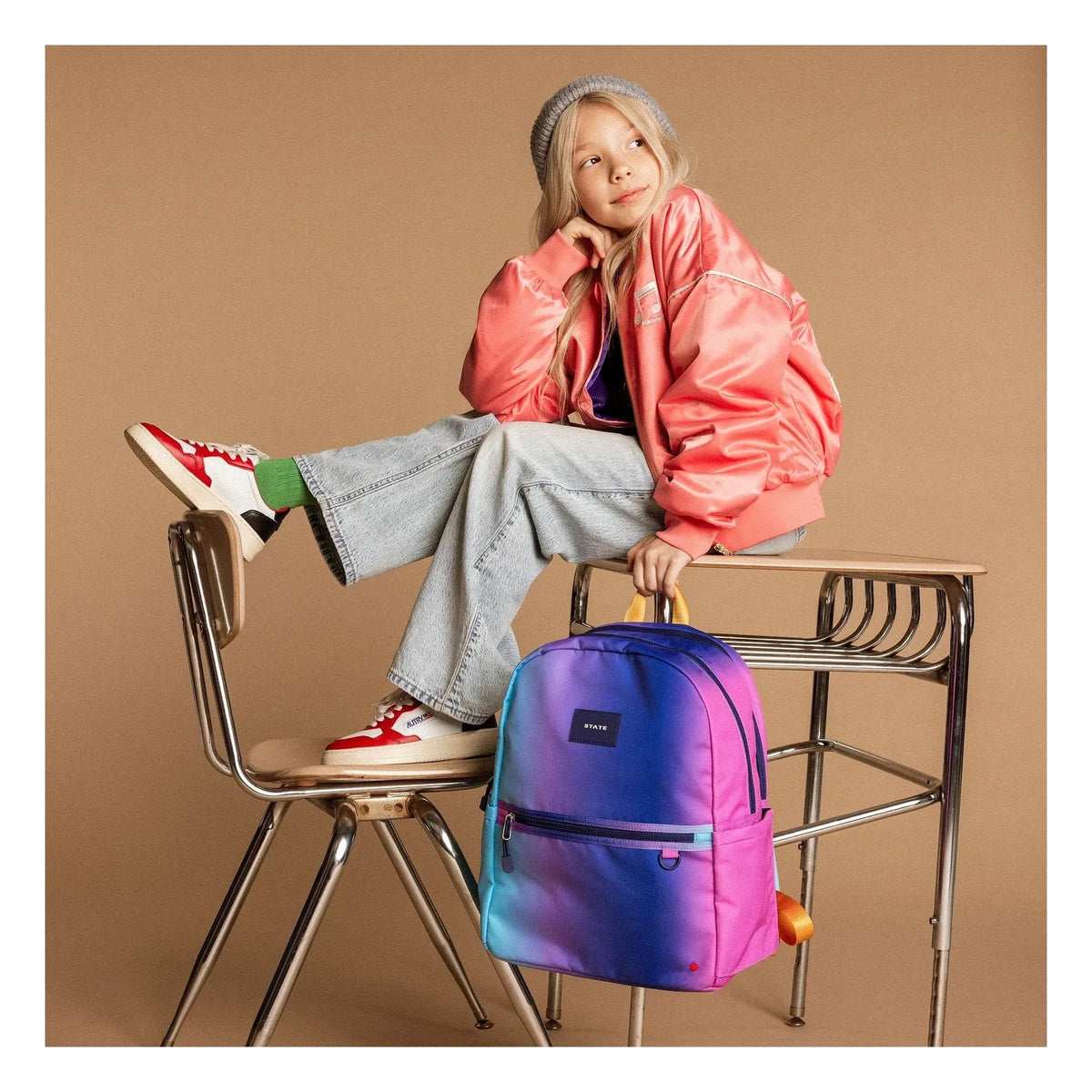 State Bags - Mochila Degrade de Dos Bolsillos Kane | Morado