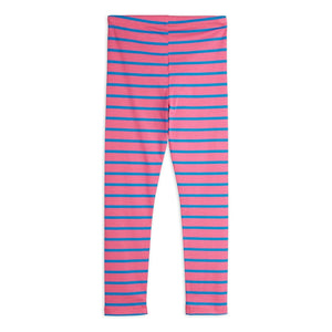 Mini Rodini - Leggings de algodón orgánico a rayas | Rosa
