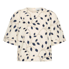 By Bar - Blusa Botánica de Algodón Olivia | Azul noche