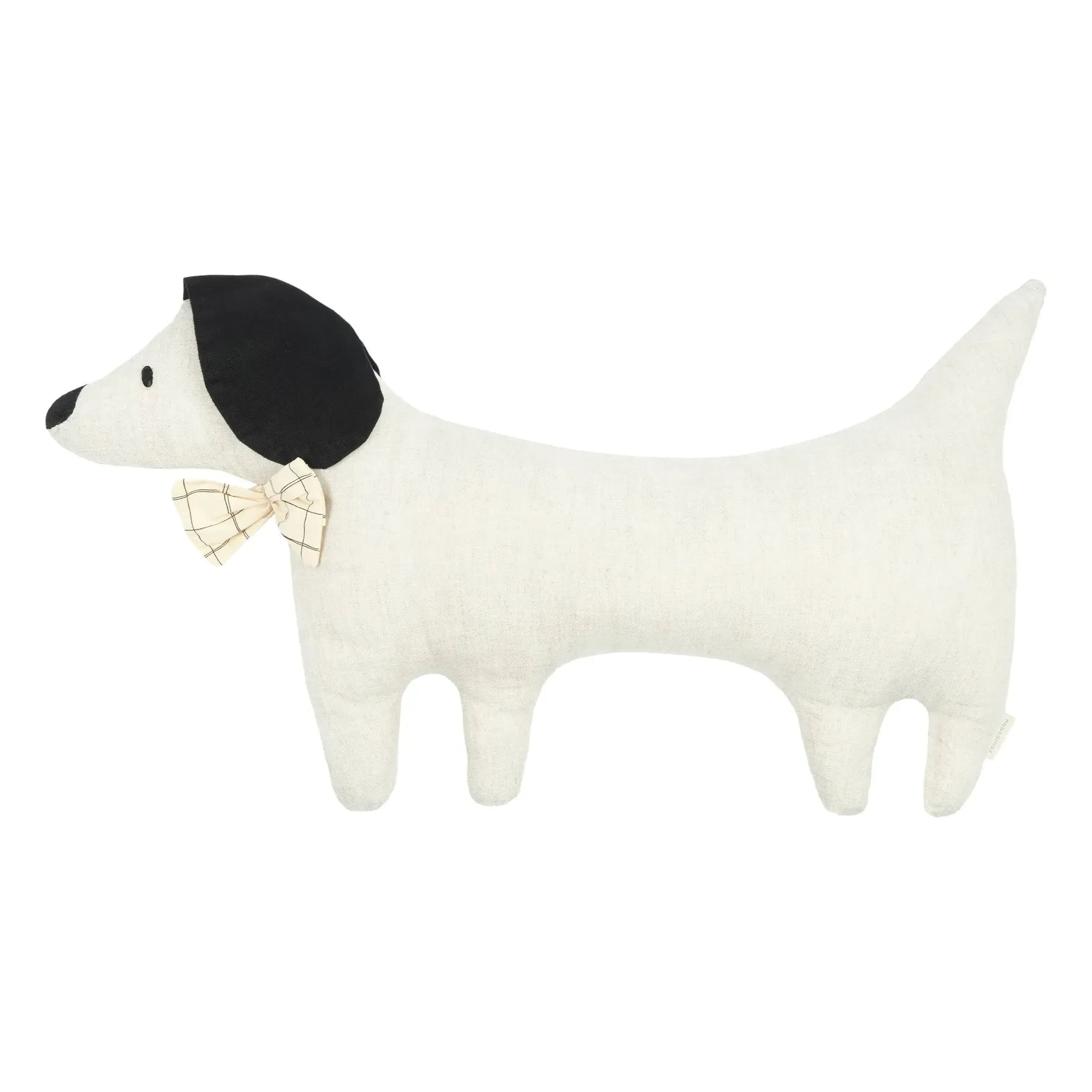 Nobodinoz - Cojín Toby el Perro - Lino francés | Avena