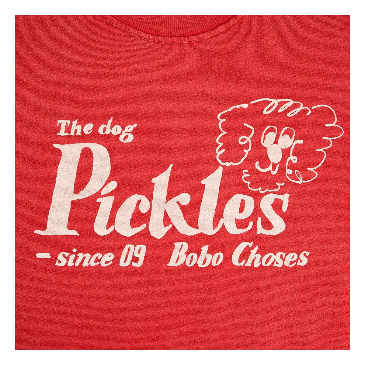 Bobo Choses - Sudadera de algodón orgánico Pickles the Dog | Rojo