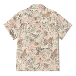 Coco au Lait - Camisa Horses | Rosa empolvado