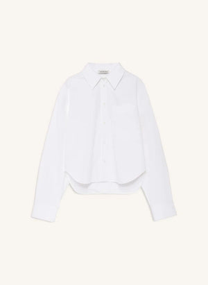 Anine Bing - Scott Camisa Cortada de Algodón | Blanca