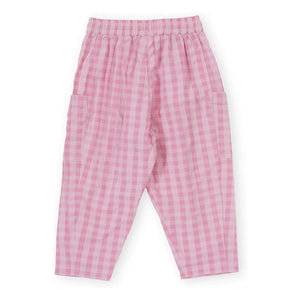 Goldie + Ace - Pantalones con Bolsillos a Cuadros Vichy | Rosa