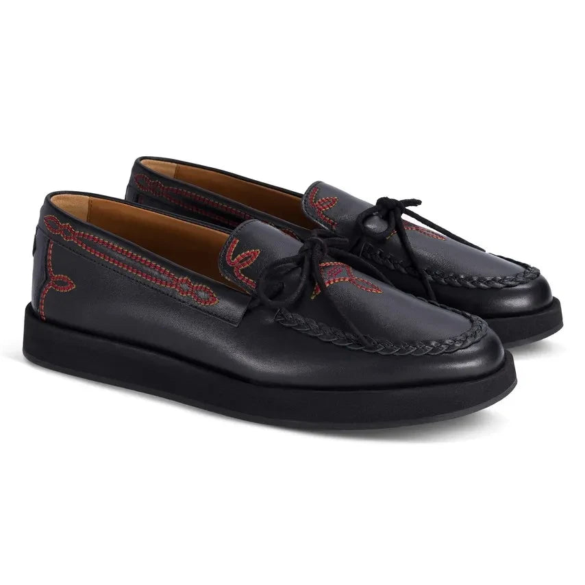 Socque Paris - Totem Deri Loaferlar | Siyah