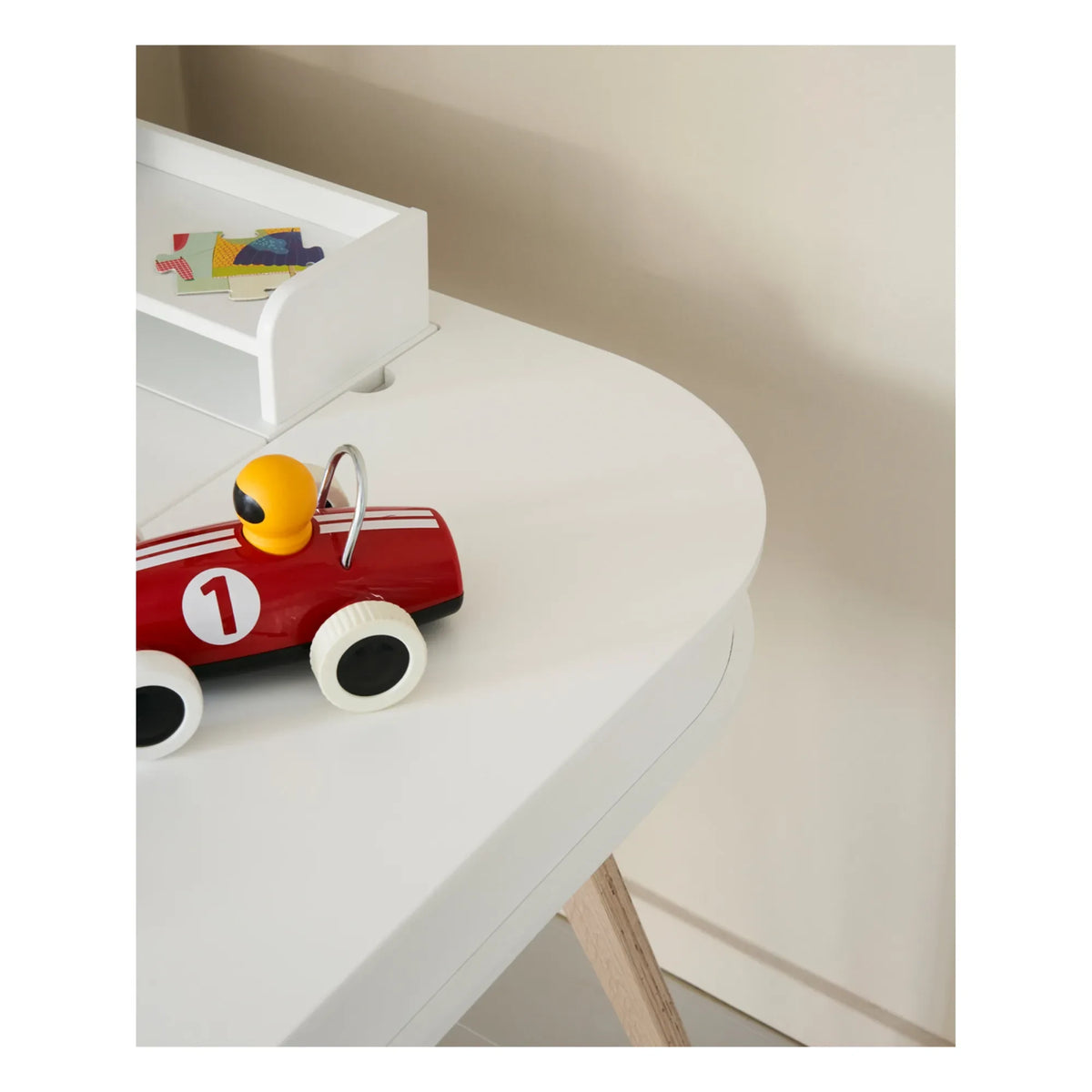 Oliver Furniture - Mesa de madera, 66 cm | Blanca