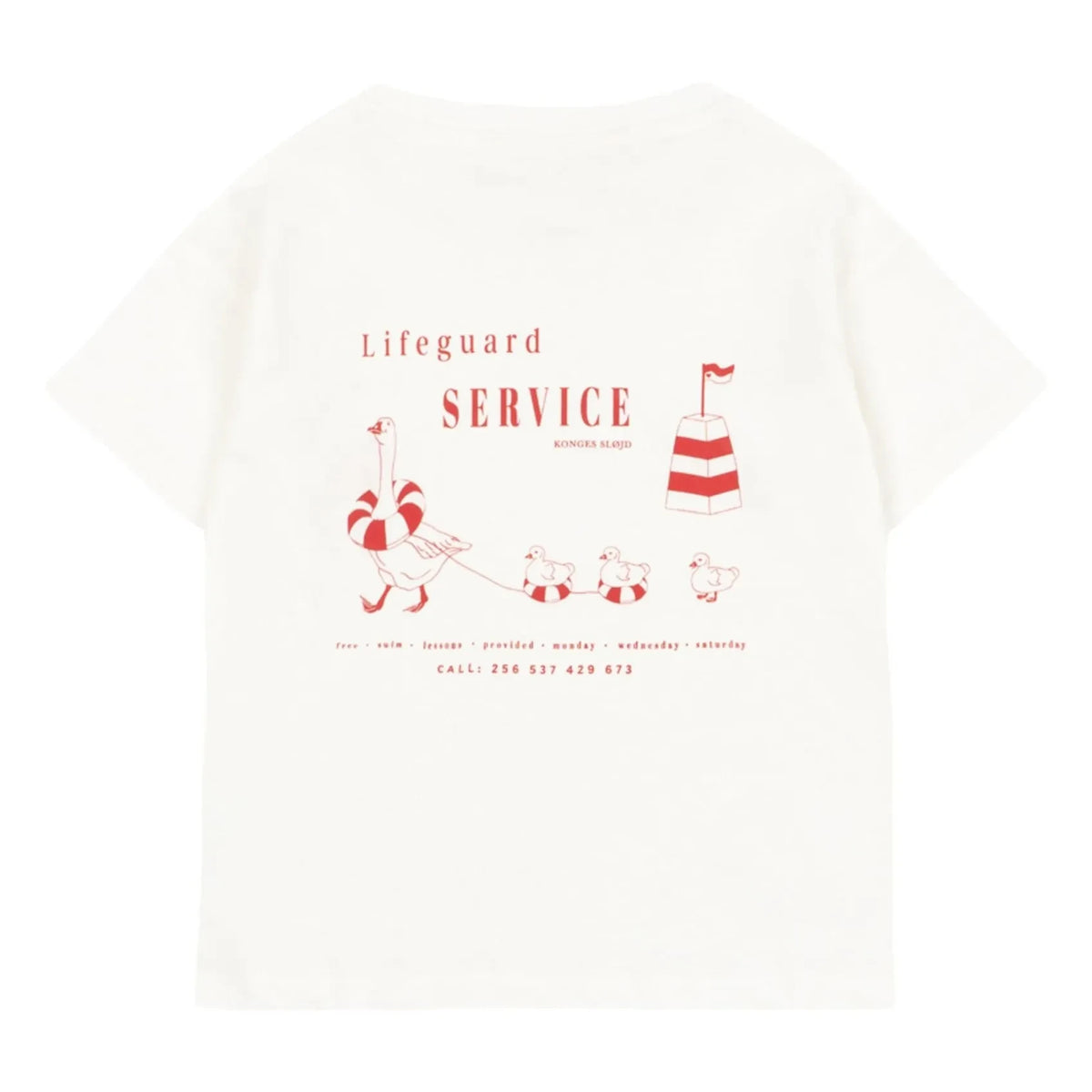 Konges Sløjd - Camiseta de algodón orgánico Era Duck | Blanca