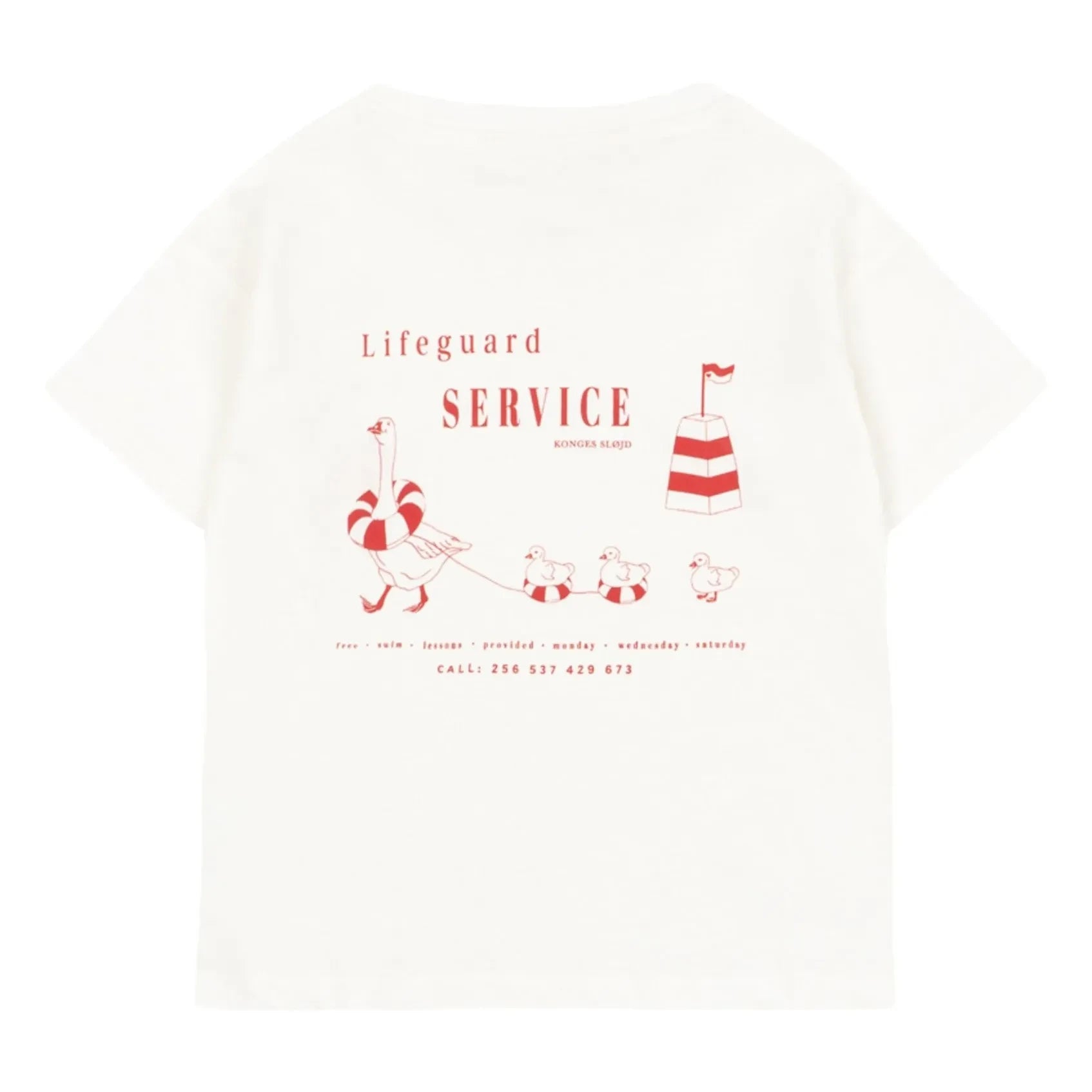 Konges Sløjd - Camiseta de algodón orgánico Era Duck | Blanca