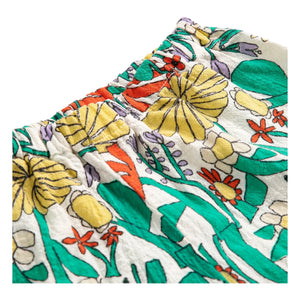 Bobo Choses - Short de bebé con volantes y estampado floral de algodón orgánico | Crudo