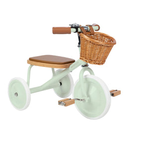 Banwood - Triciclo de metal y madera | Verde menta