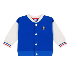 Petit Bateau - Chaqueta Colorblock Teddy | Azul rey