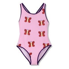 Wynken - Bañador Mariposa de Fibra Reciclada | Rosa