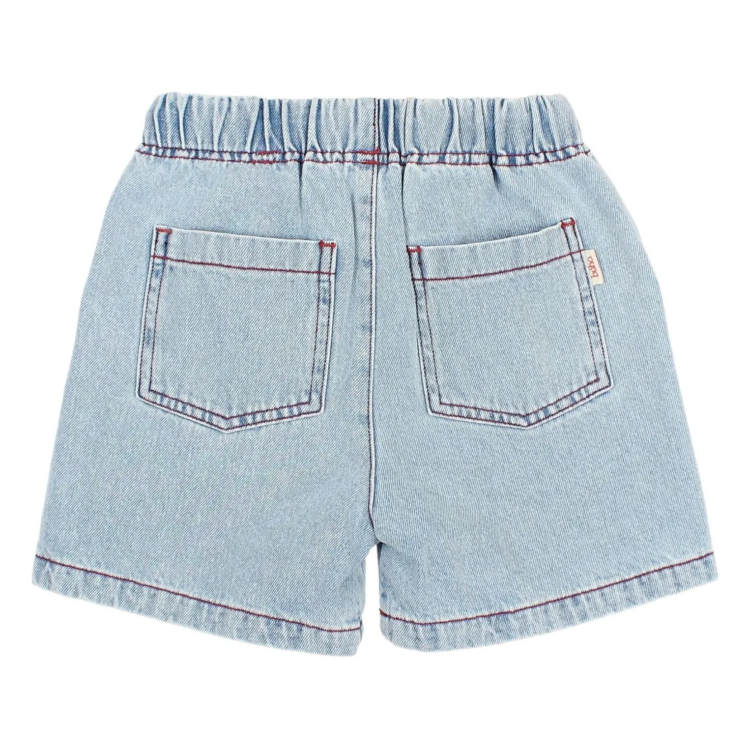 Búho - Bermuda de denim lavado | Azul claro