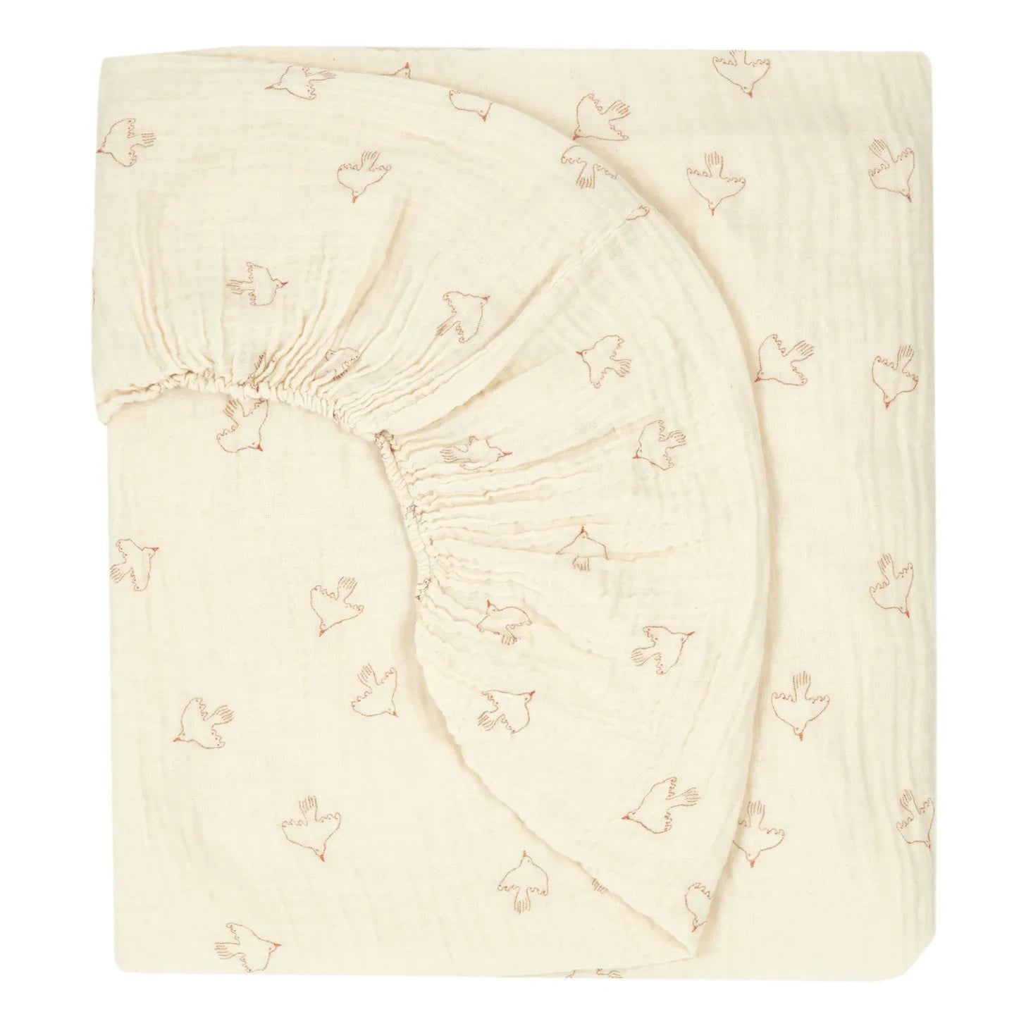 Nobodinoz - Sábana bajera Hoshi Birds | Beige