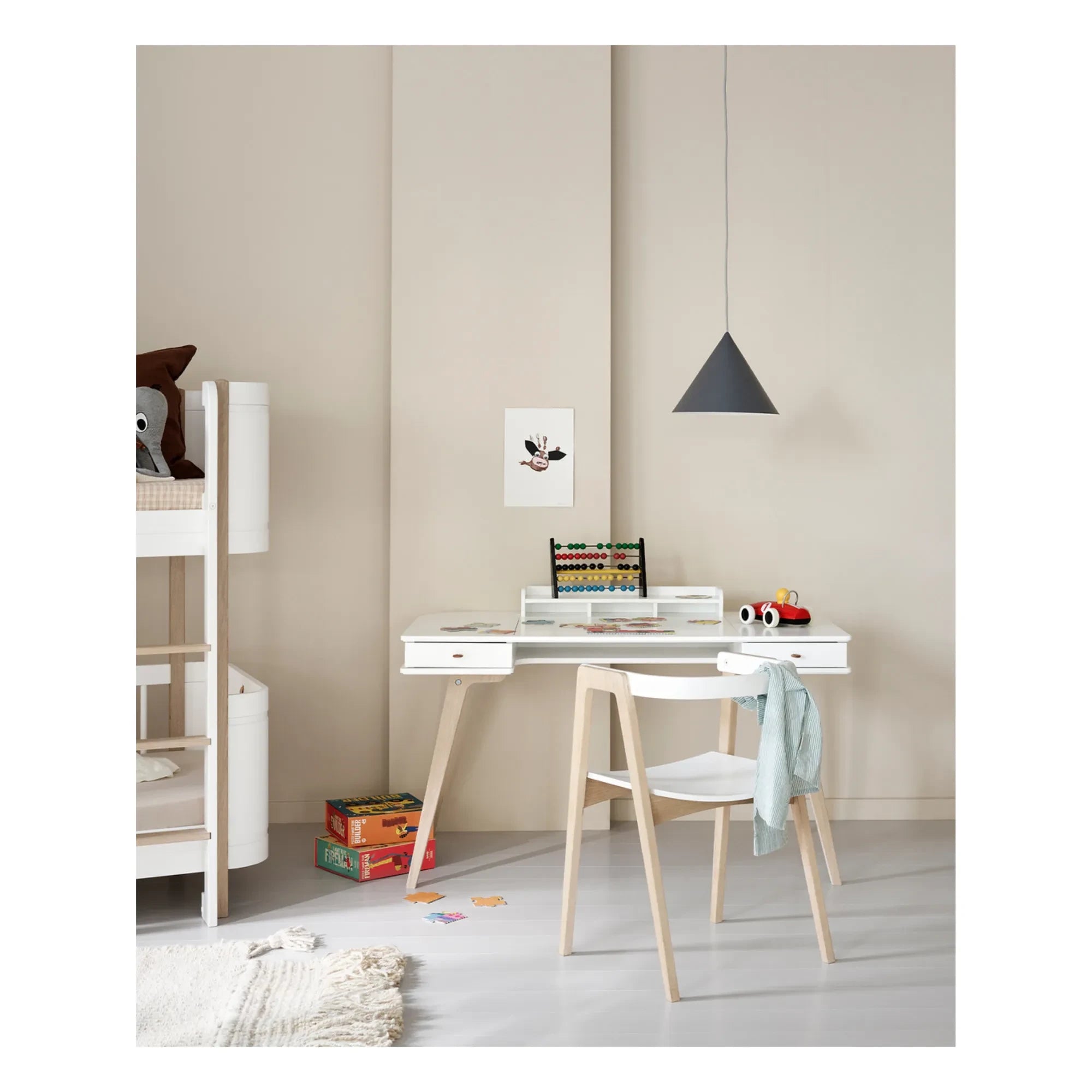 Oliver Furniture - Ahşap Masa ve Sandalye, 66 cm | Beyaz