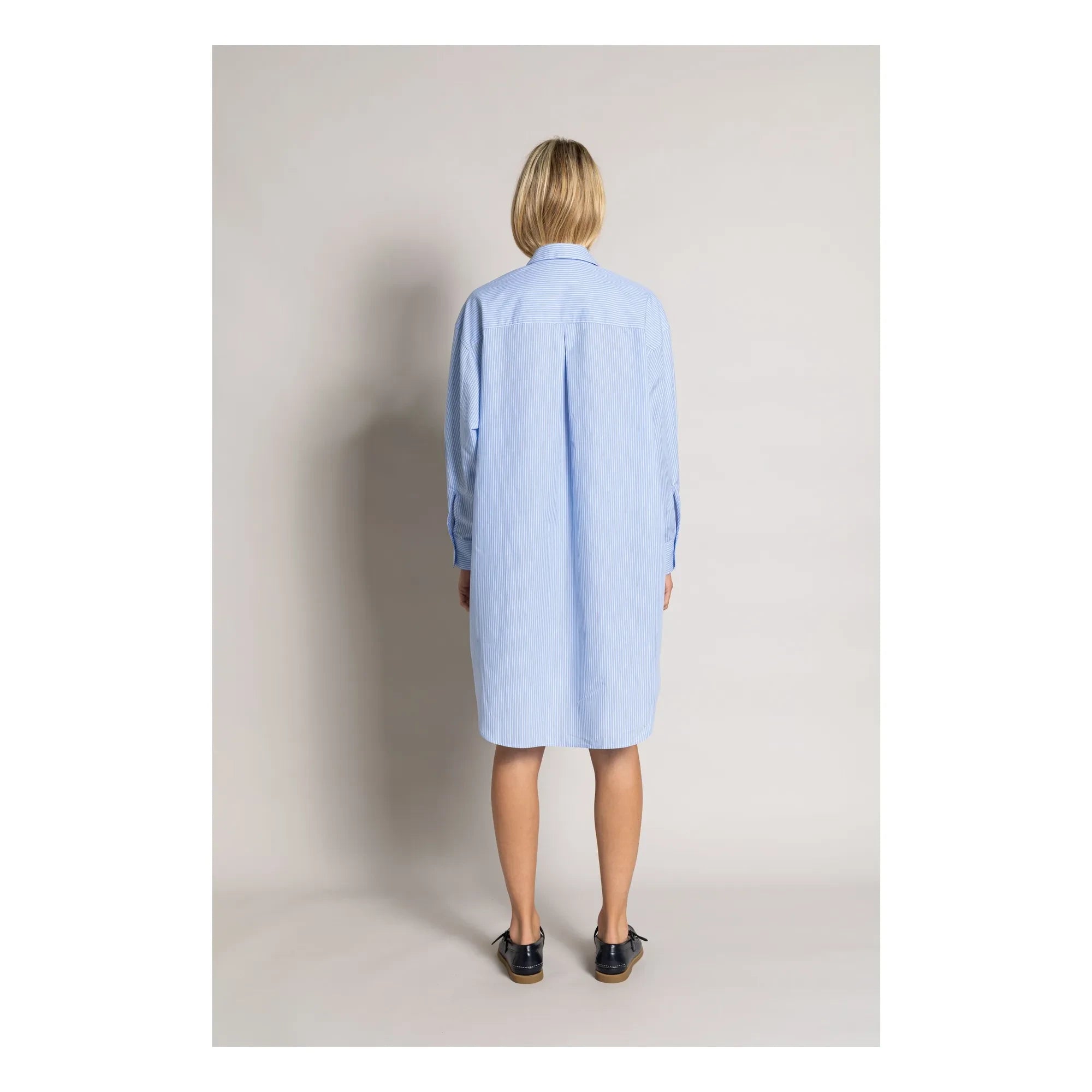 Smallable Woman - Vestido Camisero Rayado Lydie | Azul Claro