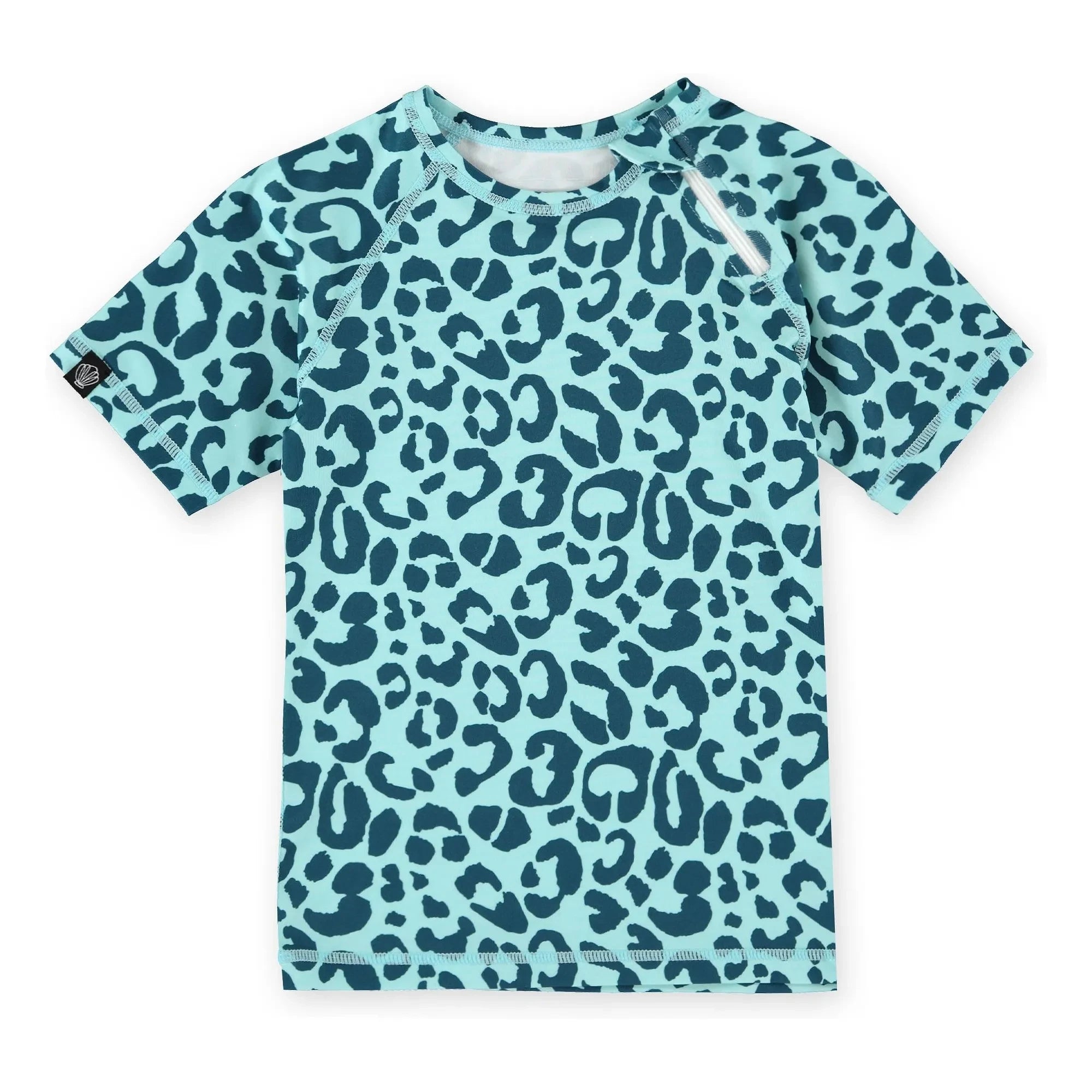 Beach & Bandits - Camiseta de protección UV Ocean Leopard Fibras recicladas | Azul