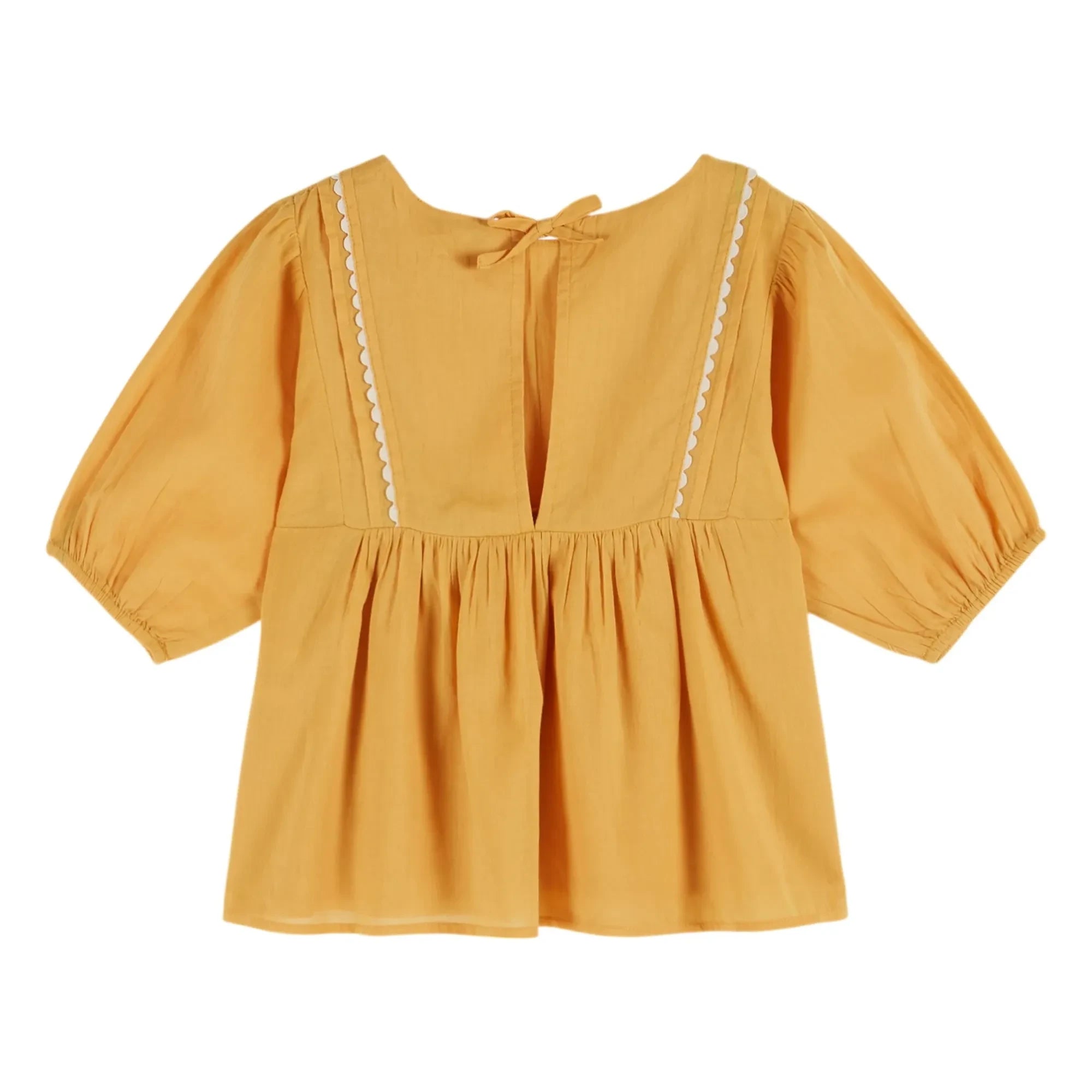 Emile et Ida - Blusa amarilla con volantes