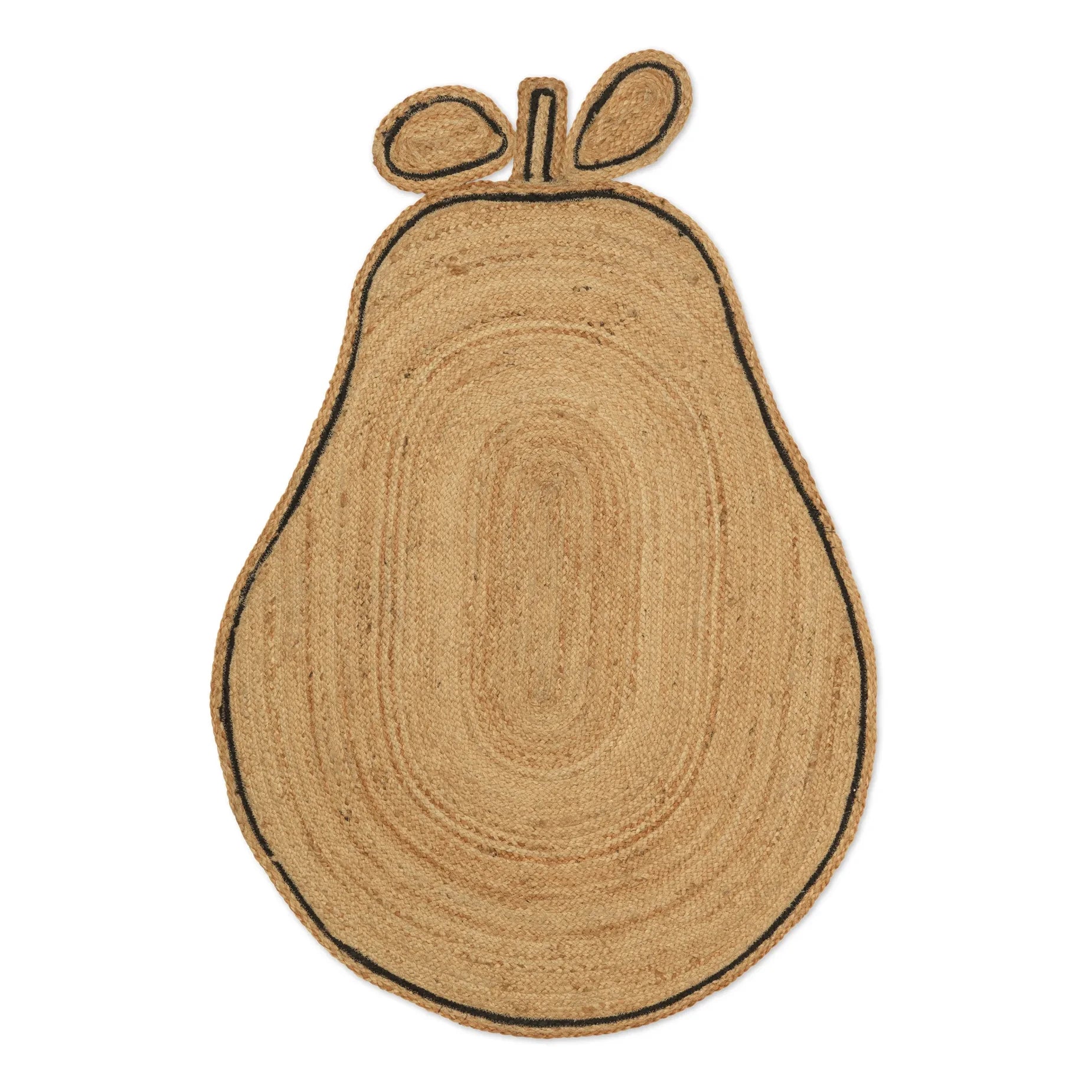 Ferm Living Kids - Alfombra de yute con forma de pera