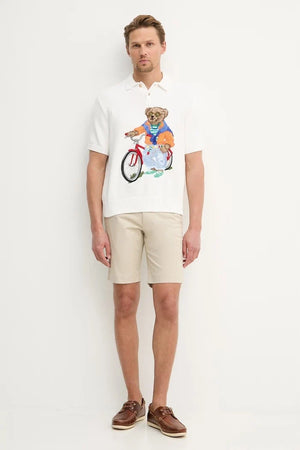 Polo Ralph Lauren camiseta de piqué de algodón para hombre
