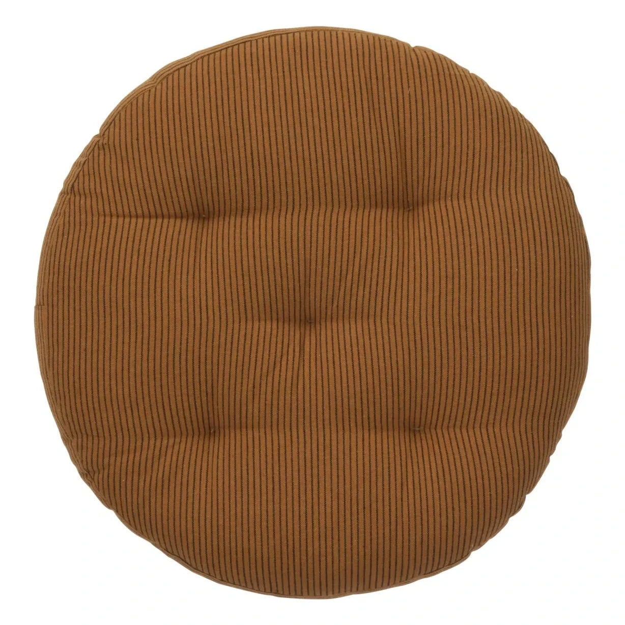 Madam Stoltz - Funda de silla de algodón de rayas finas | Caramelo