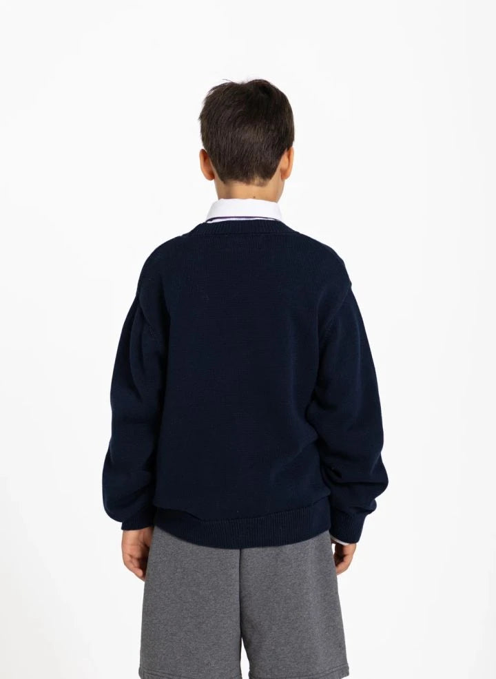 Smallable Kid - Chaqueta de punto orgánica Harcourt | Azul marino