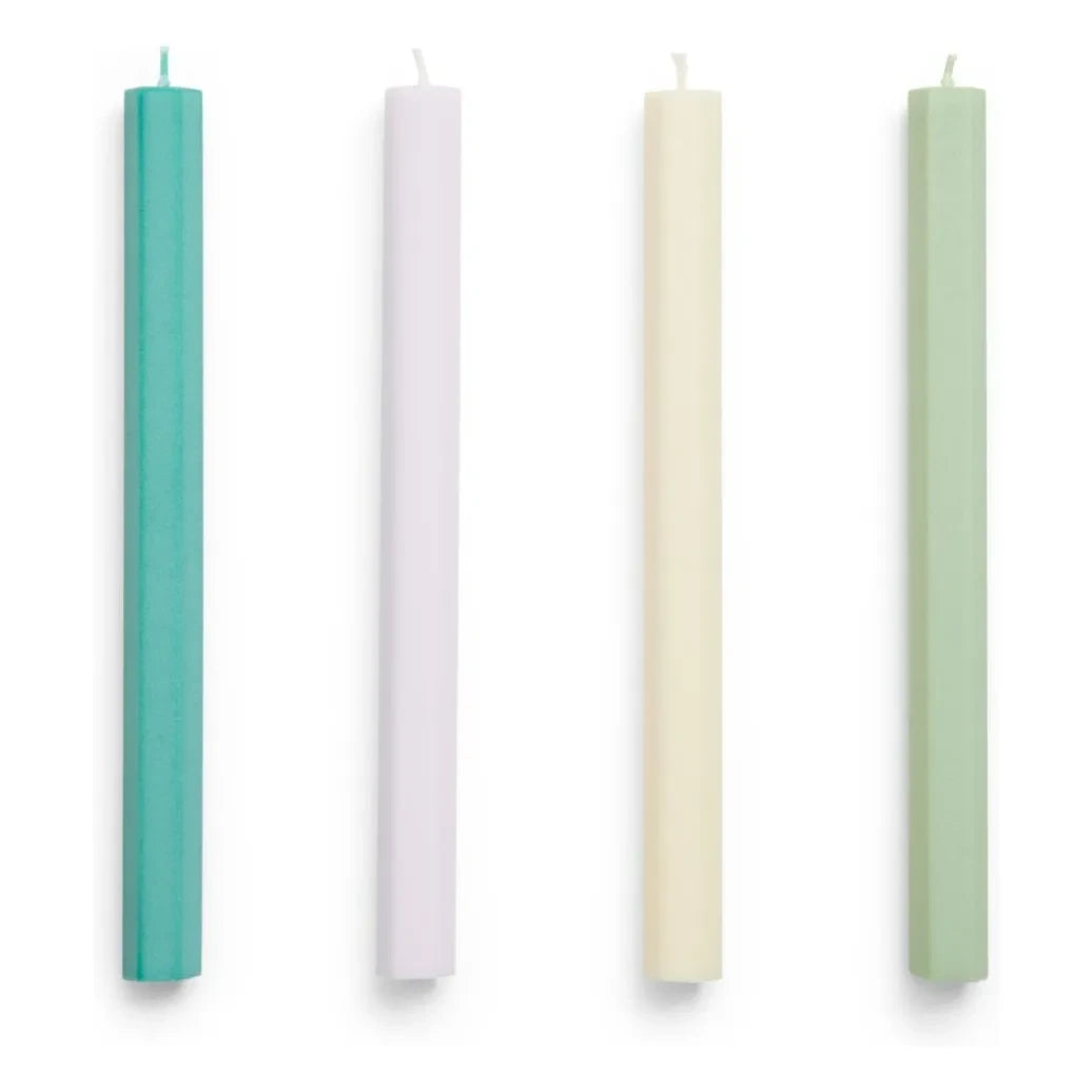 Hola - Velas hexagonales en tonos pastel - Juego de 4 | Pastel