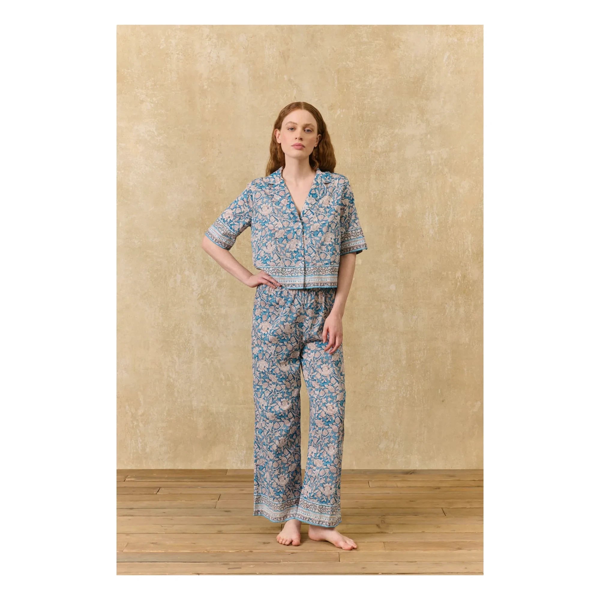 Louise Misha - Pijama Louka de algodón orgánico | Azul