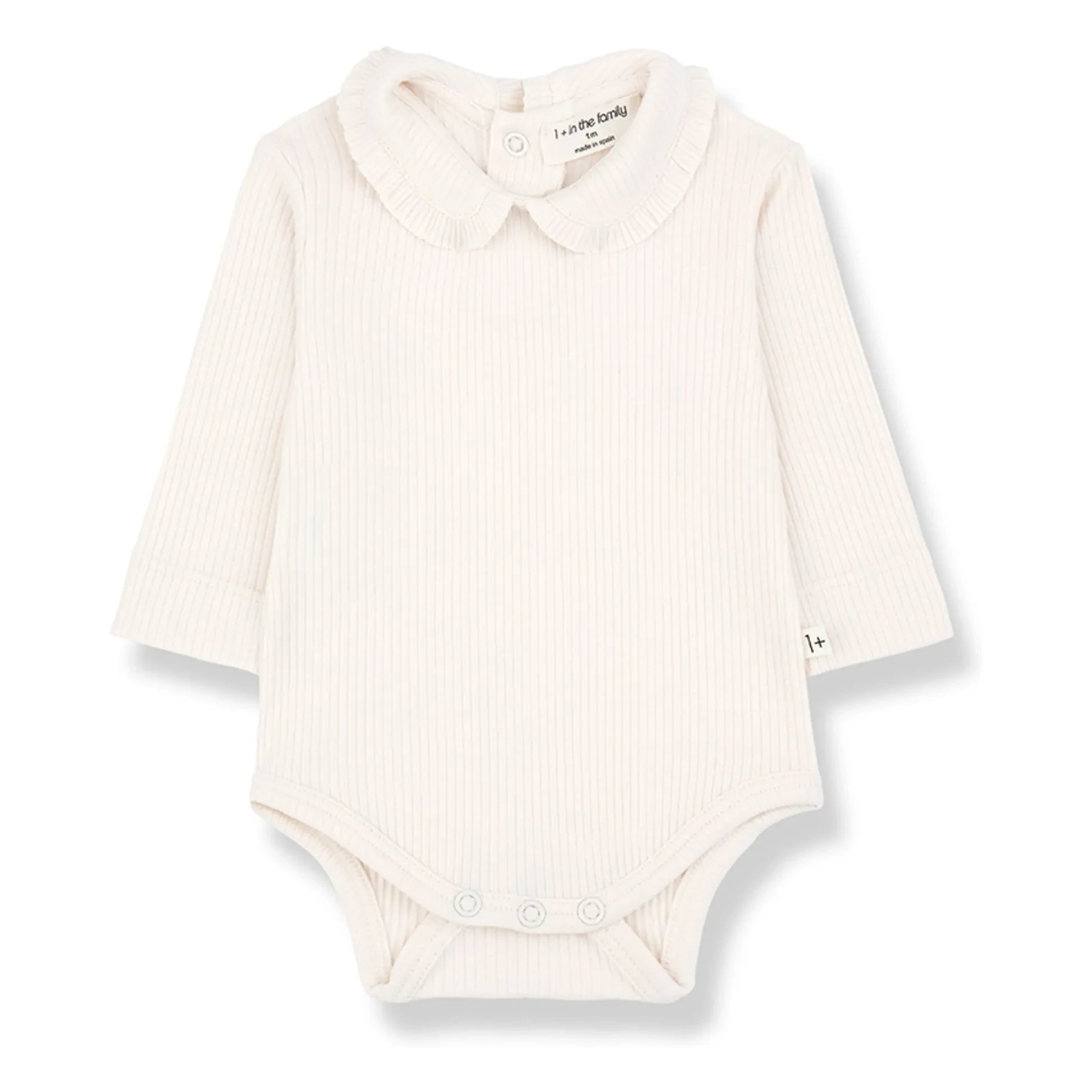 1+ en la familia - Body gofrado, cuello Claudine Nina | Crudo