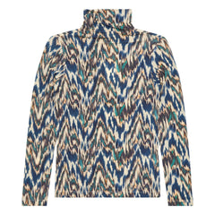 Ulla Johnson - Aurelia boğazlı T-shirt | Mavi
