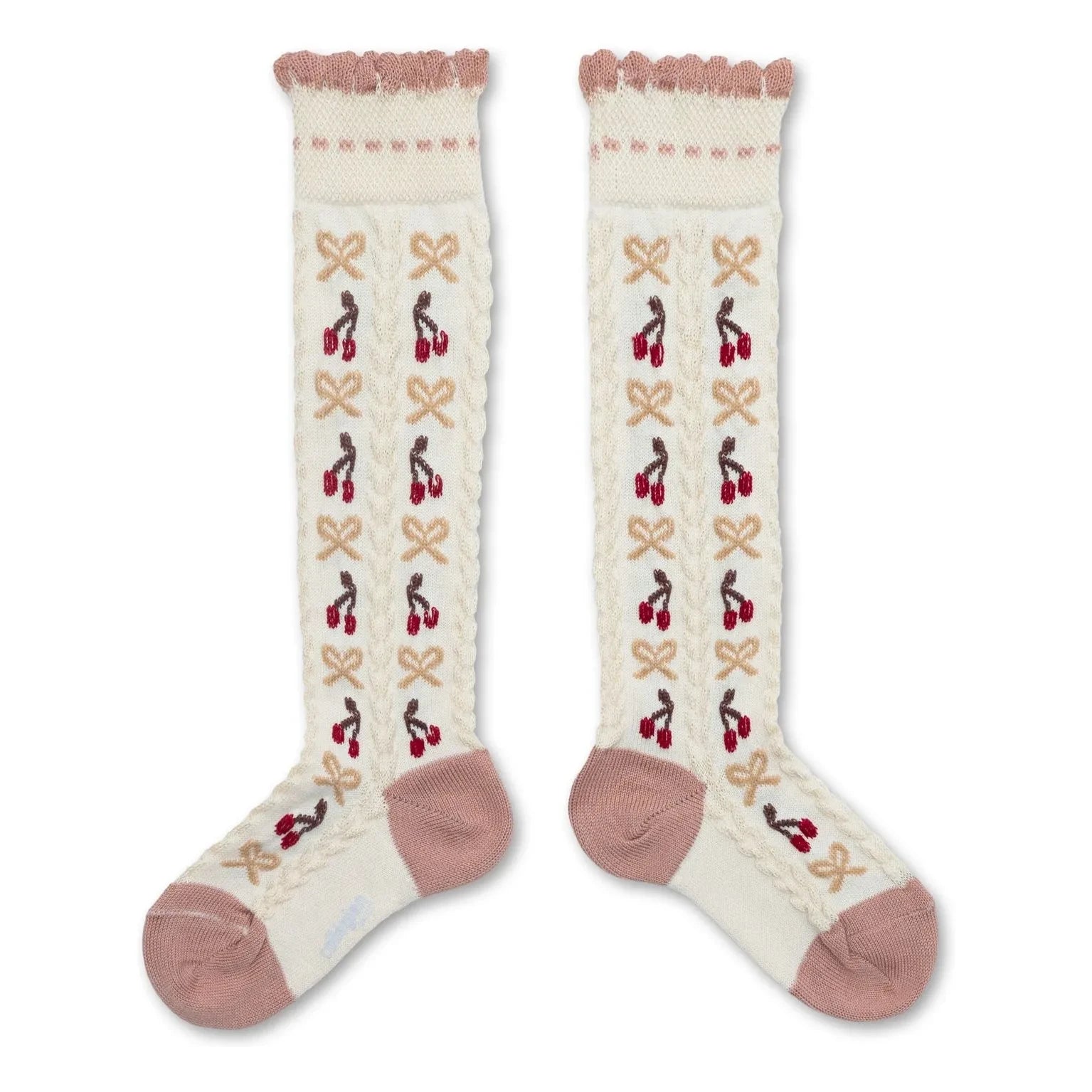 Collégien - Calcetines Cherry Knot | Blanco roto