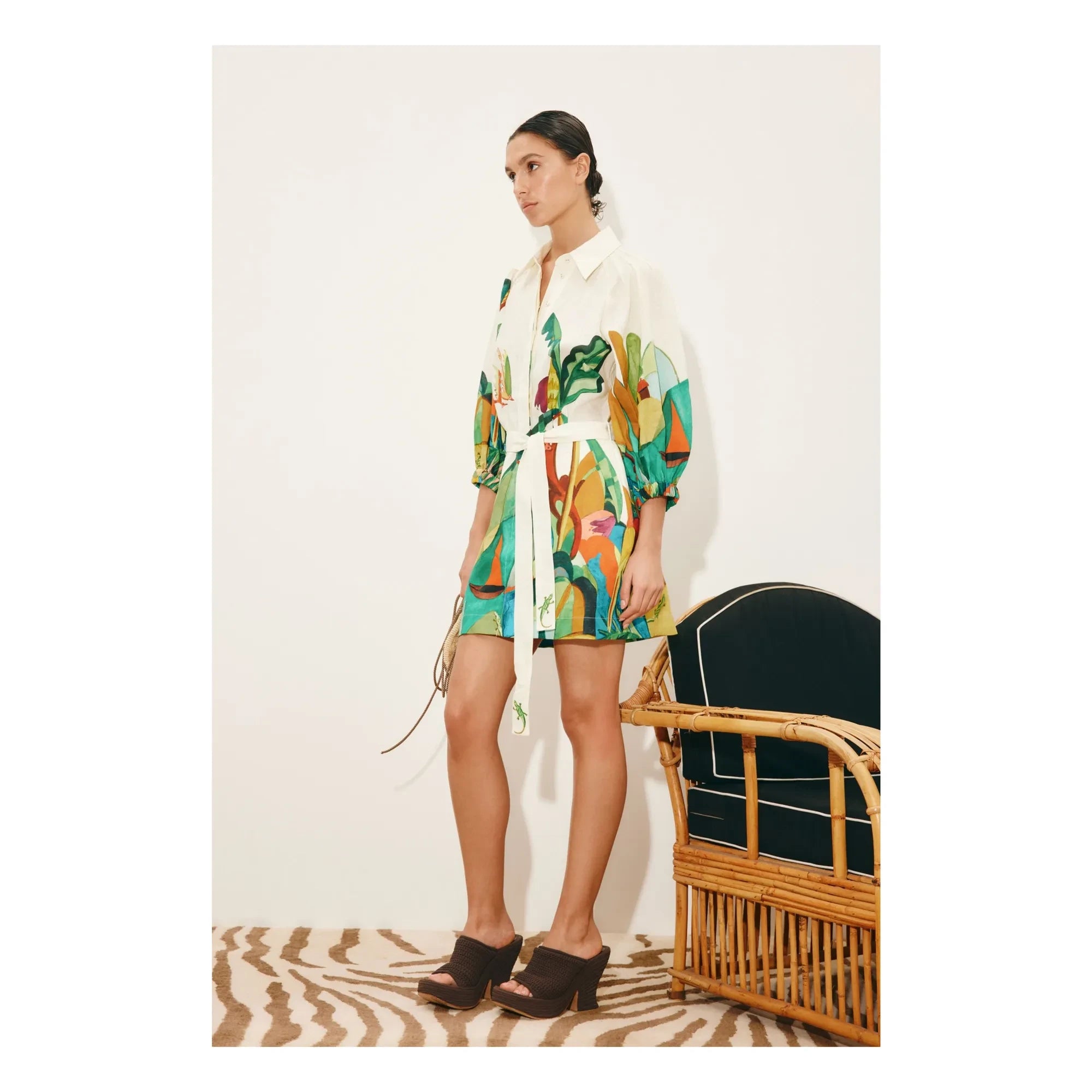 Alémais - Vestido de lino Mokshini | Verde