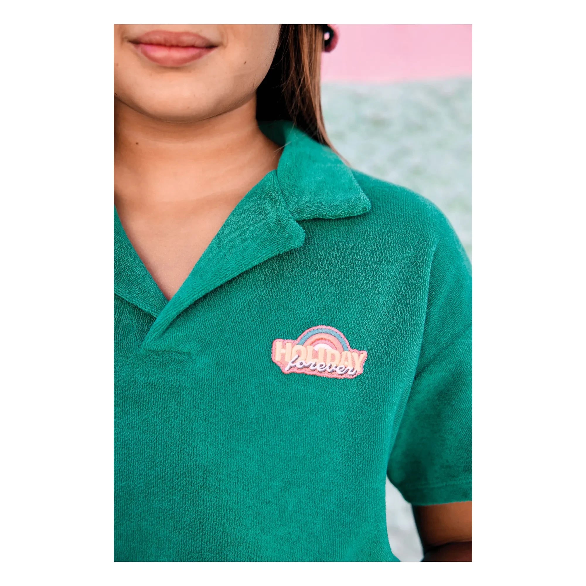 Bonton - Polo Livio apple terry | Verde esmeralda