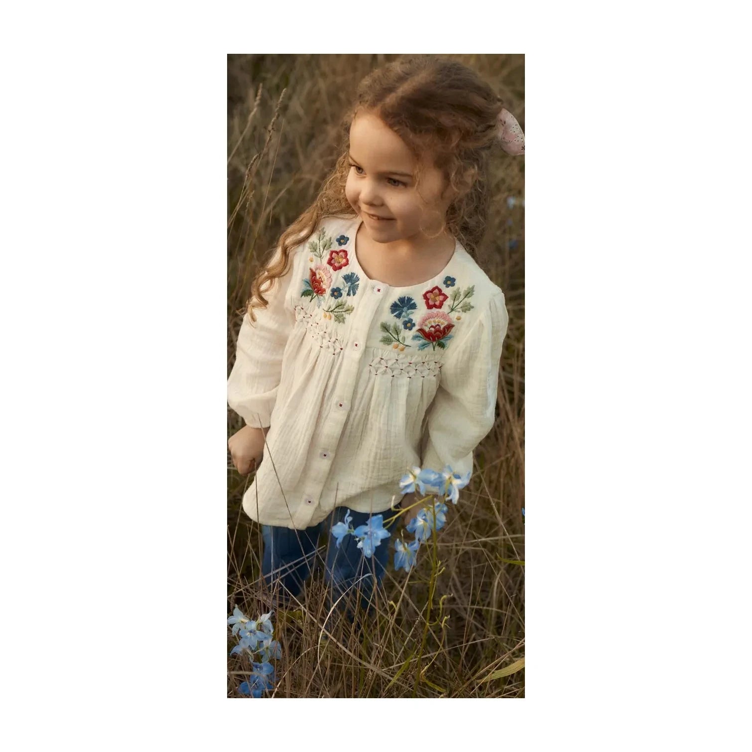 Louise Misha - Kerstin Organik Pamuk Bluz | Krem