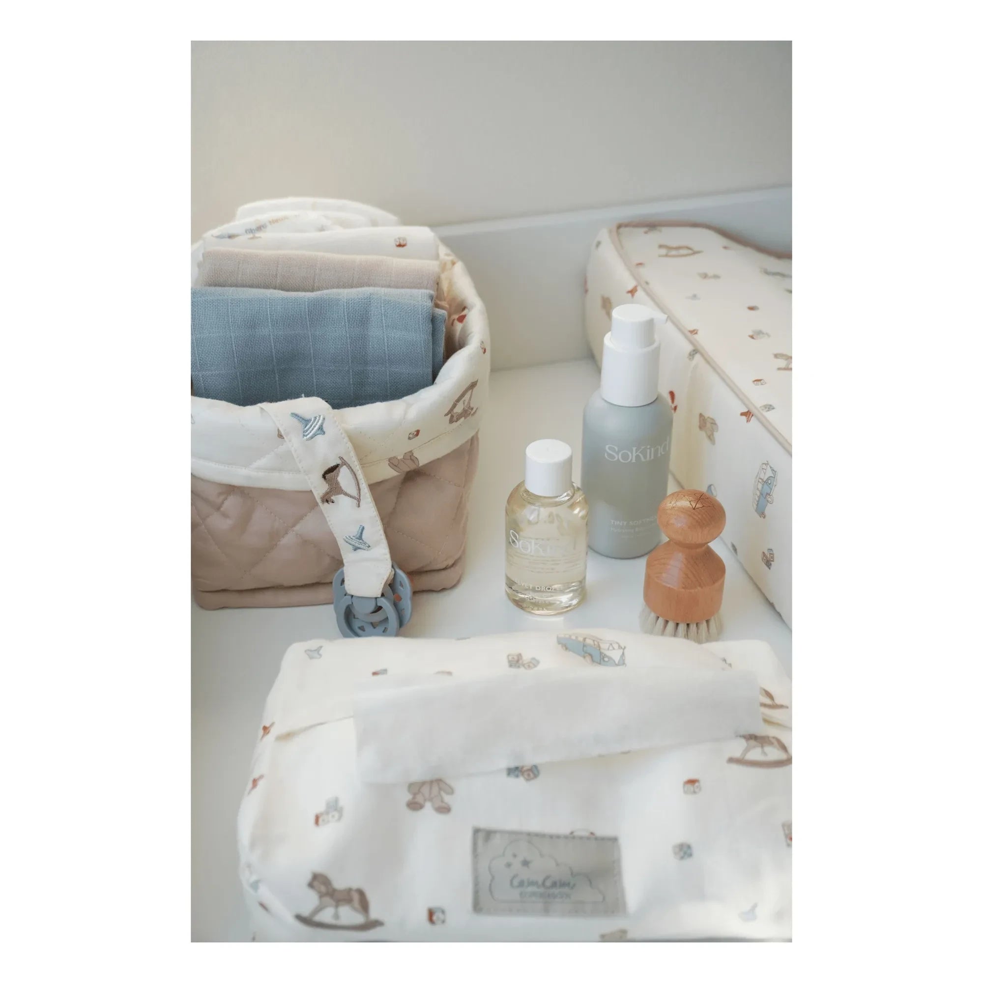 Cam Cam - Cestas de almacenaje de juguetes vintage - Set de 2 | Beige