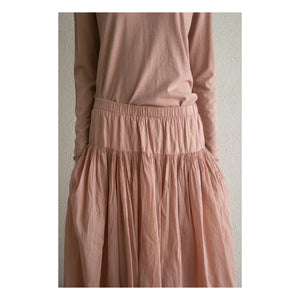 THEAVANT - Falda de gasa de algodón vintage | Beige