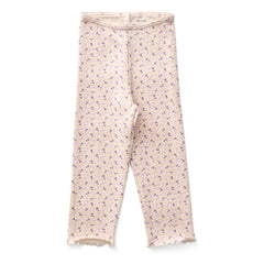 Soor Ploom - Mallas capri de algodón orgánico con estampado floral | Rosa empolvado