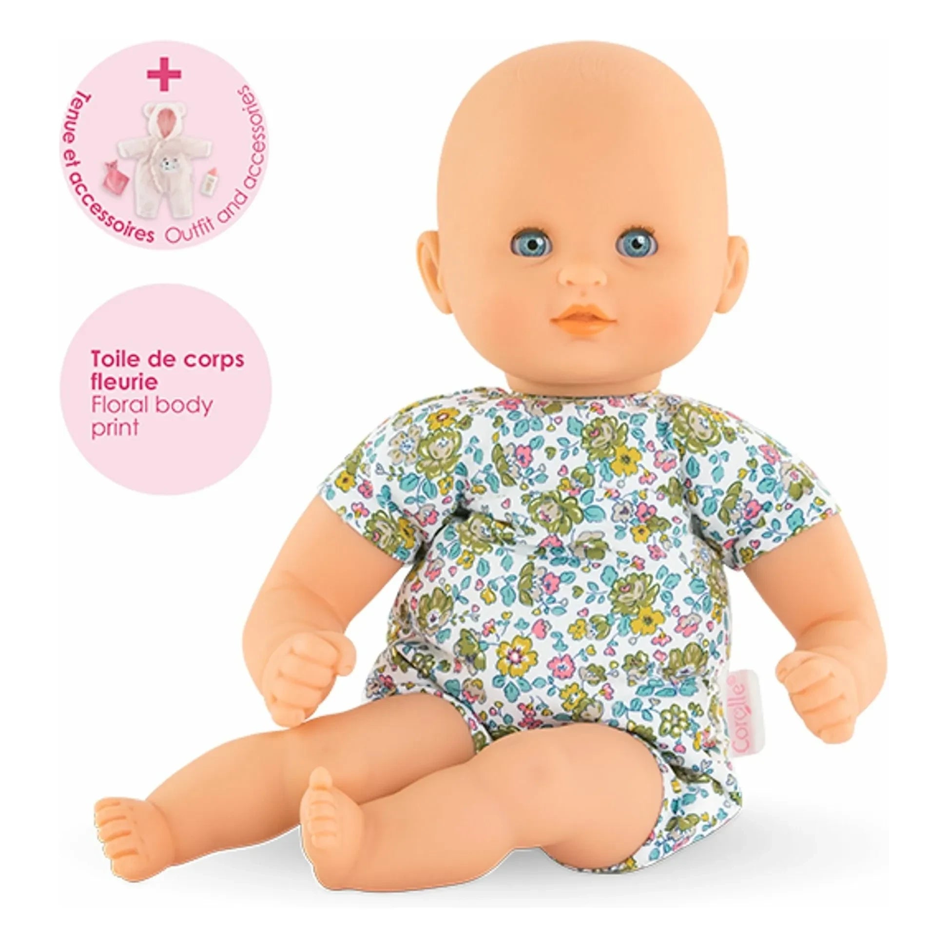 Corolle - Mi primera muñeca - Osito de Amor y accesorios | Rosa pálido