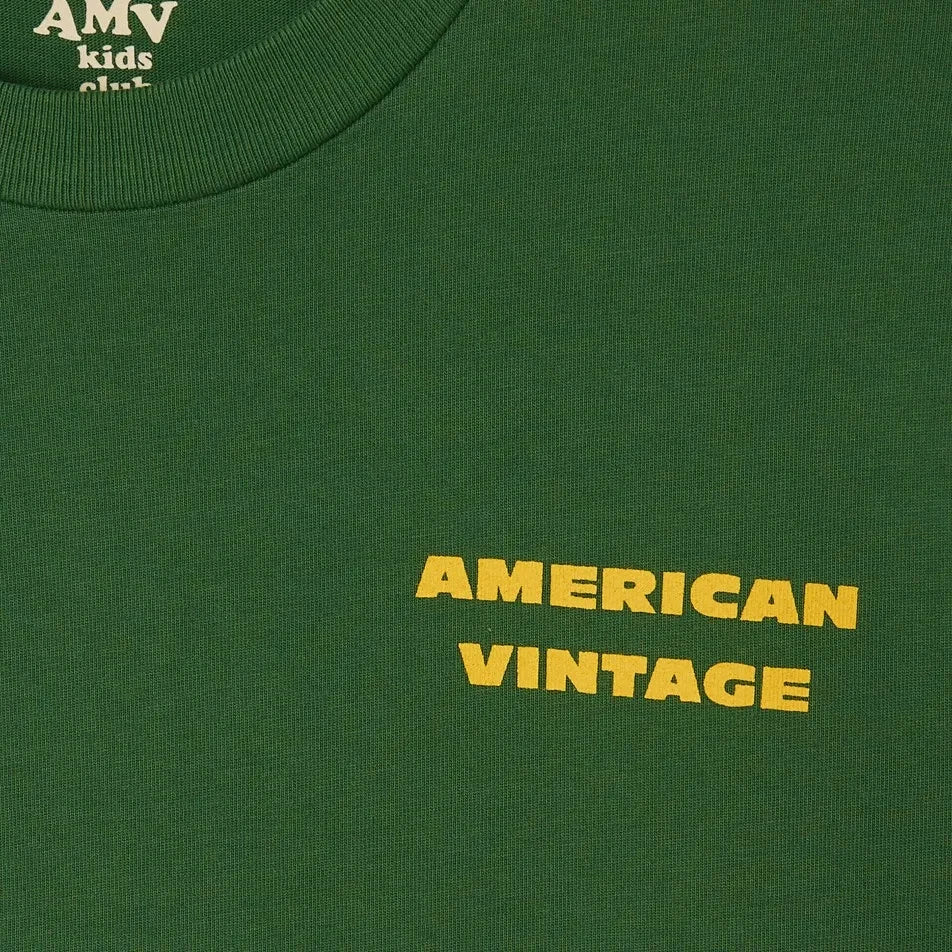 American Vintage - Fizvalley Logo Camiseta de Manga Larga | Verde