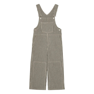 brunobruno nation - Pijama de algodón orgánico a rayas Harry | Verde oscuro