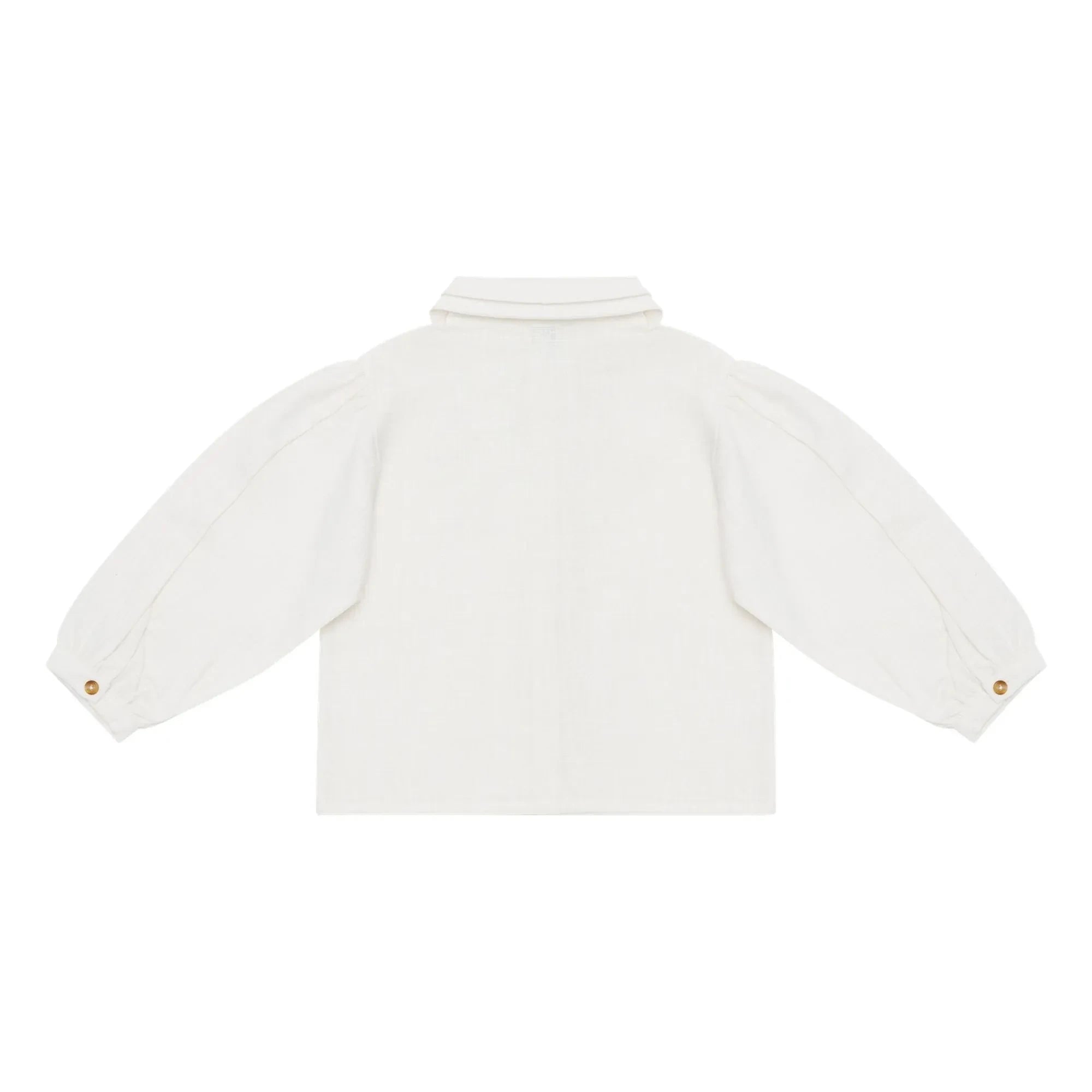 Donsje - Blusa con cuello Claudine Anoeche | Blanco