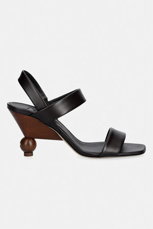 Sandalias de tacón alto de piel Weekend Max Mara Wkaaffetto