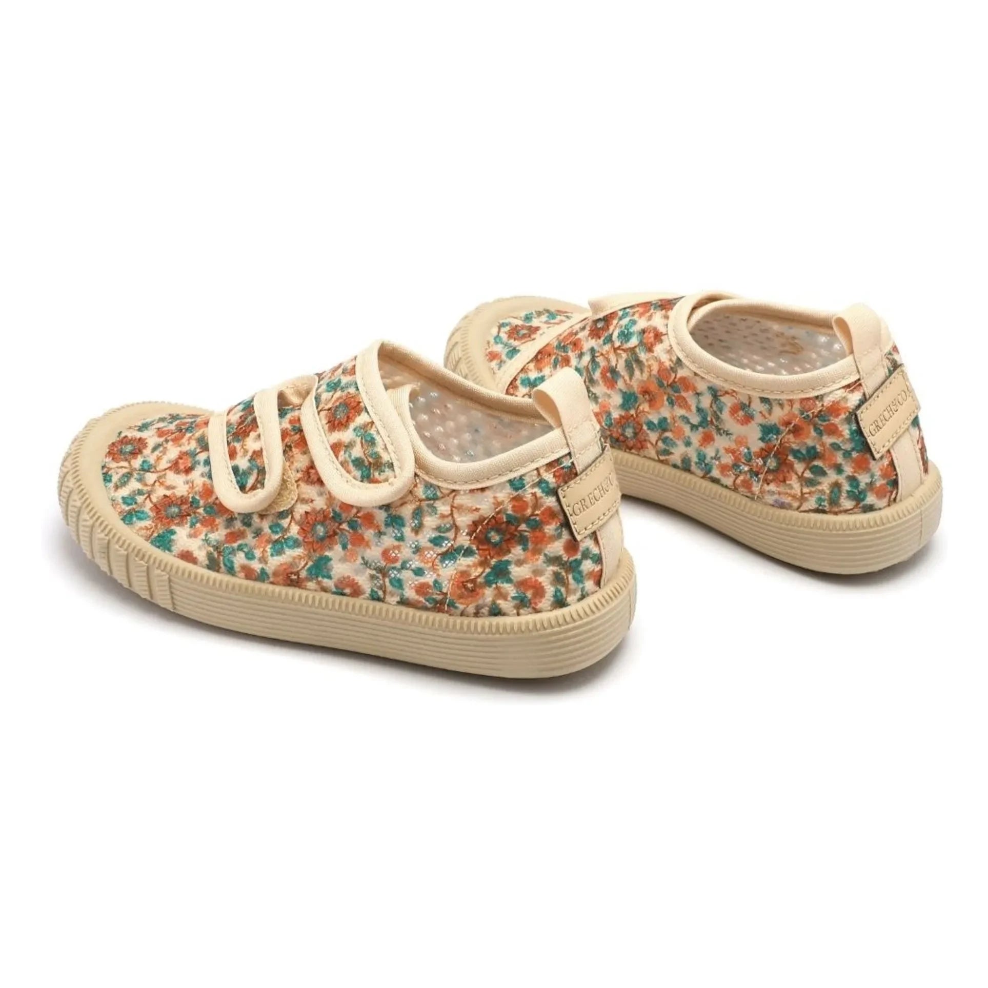 Grech & Co - Flowery Play Zapatillas Rayadas Fibras recicladas | Crudo