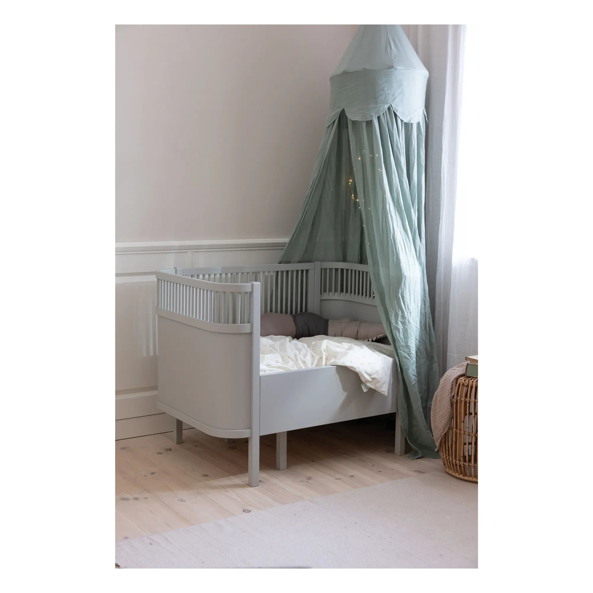 Sebra - Cama Sebra que crece, abedul 70x110 cm | Stone