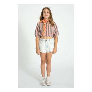 Piupiuchick - Pantalones cortos vaqueros desgastados | Azul lavado