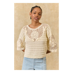 Louise Misha - Top de algodón Eleanor | Crema