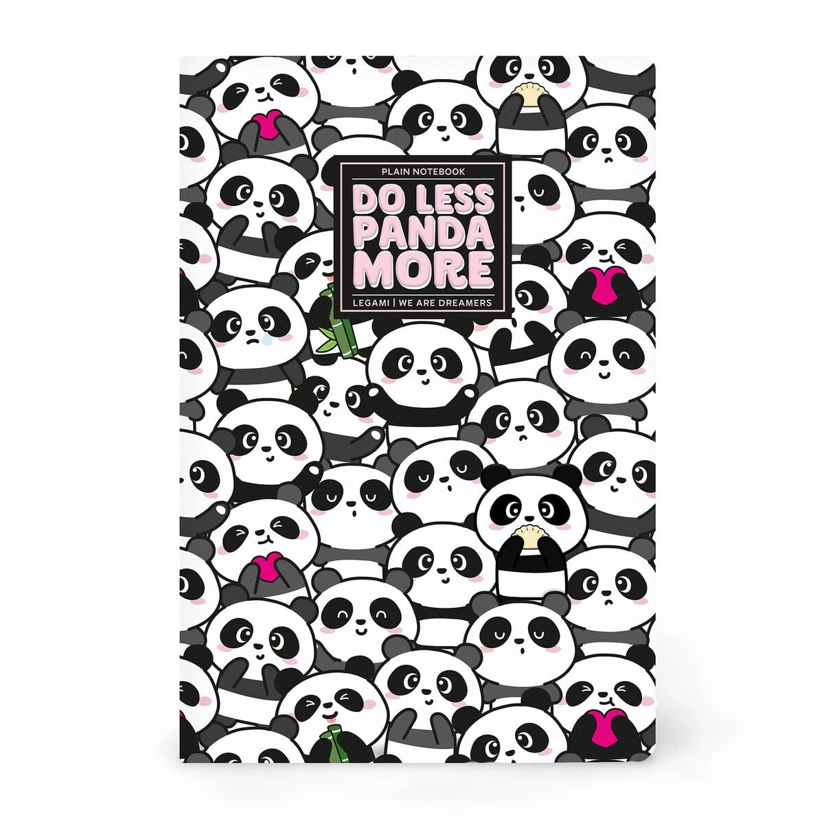 Legami - Resimli Sert Kapaklı Boş Sayfalı Panda Defteri - A5