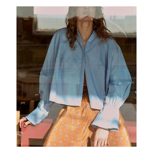 Mes Demoiselles - Blusa de popelín de algodón Soon | Azul claro