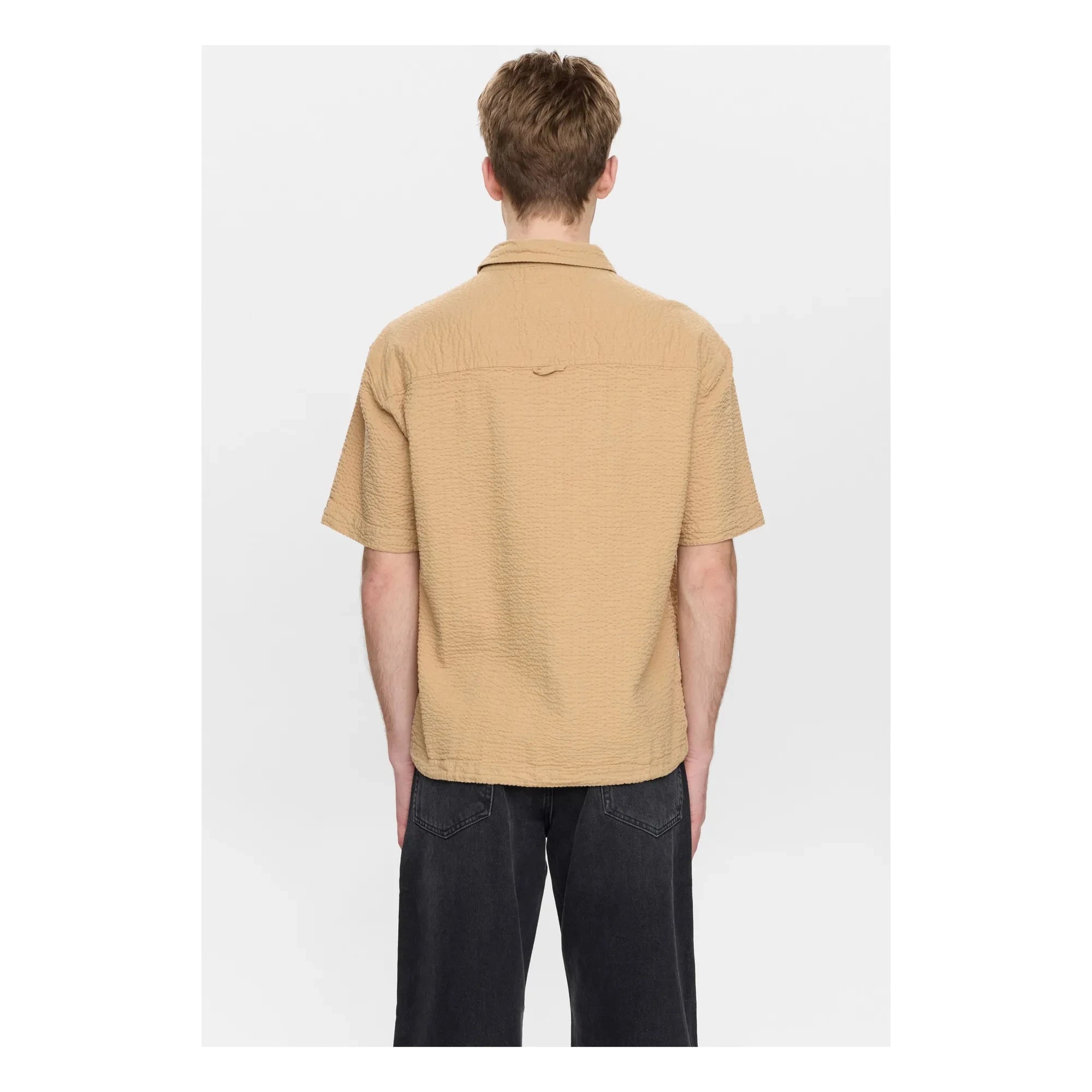 Anerkjendt - Camisa Akotto Seersucker | Beige